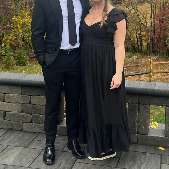 Chiffon Black Dress - Picture 8 of 9